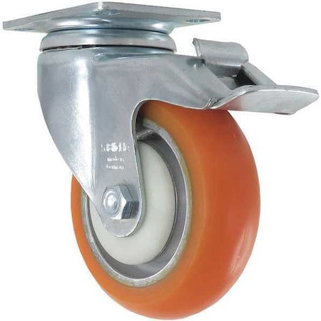 Swivel Plate Caster, Polyurethane, 400 lb. MPN:CDP-G-85