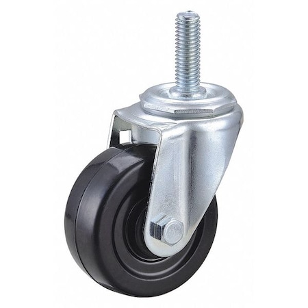 Swivel Stem Caster, Rubber, 3 in., 150 lb. MPN:DCRR03052S-S30