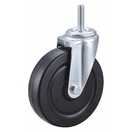 Swivel Stem Caster, Rubber, 5 in., 200 lb. MPN:DCRR05052S-S13