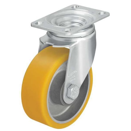Swivel Plate Caster, Poly, 4 in., 400 lb, Yllw MPN:L-ALTH 100K-12