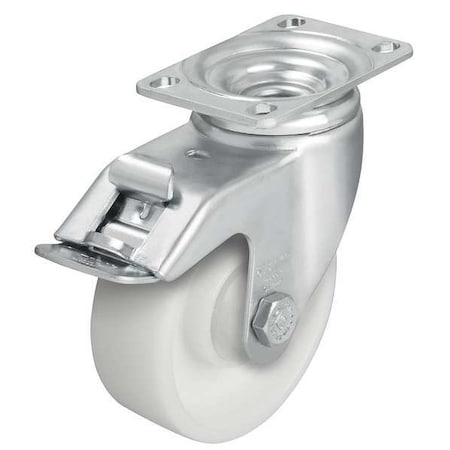 Swivel Plate Caster, Nylon, 5 in, 400 lb, Zinc Plate MPN:L-PO 125G-12-FI