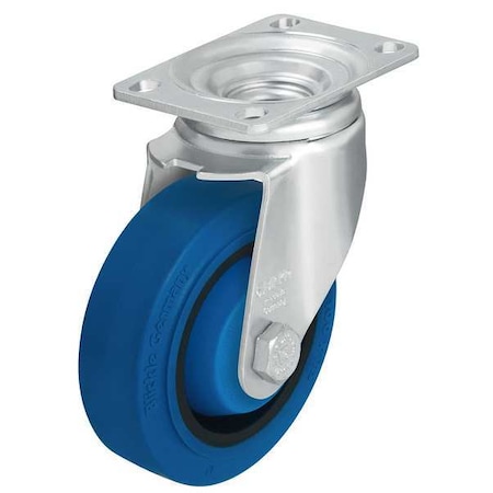 Swivel Plate Caster, Rubber, 4 in, 400 lb, Gry MPN:L-POEV 102KA-12-SB