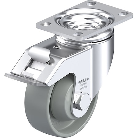 Plate Caster, Swivel, 4 11/16