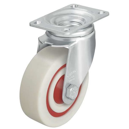 Swivel Plate Caster, Nylon, 4 in., 400 lb., Wht MPN:L-POW 100KF-12