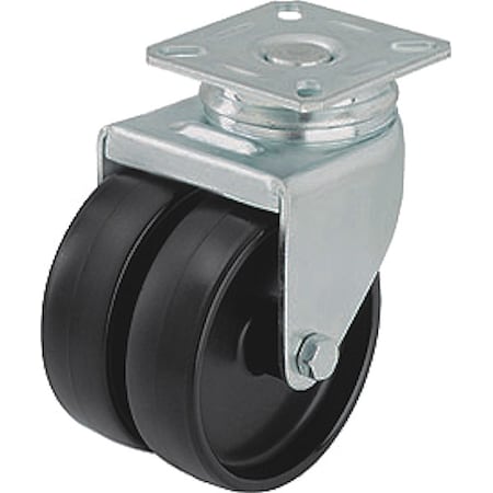 Plate Caster, Swivel, 2 13/16