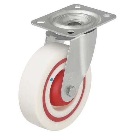 Swivel Plate Caster, Nylon, 5 in., 330 lb, Whte MPN:LE-POW 125KF