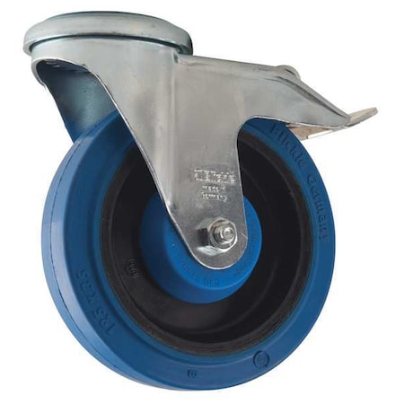 Kingpin Swivel Caster, Rubber, 5 in, 330 lb, Blu MPN:LER-POEV 126KA-SB