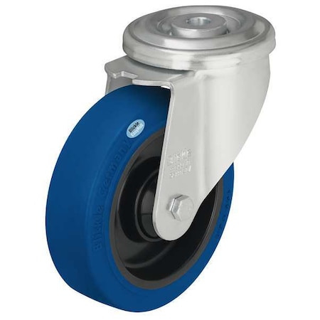 Kingpin Swivel Caster, Rubber, 3-1/8 in, 300 lb, Blu MPN:LER-POEV 80R-SB