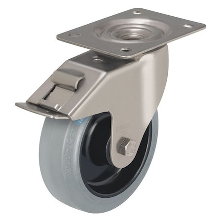 Swivel Plate Caster, Rubber, 5 in., 330 lb. MPN:LEX-POEV 125XR-FI-SG