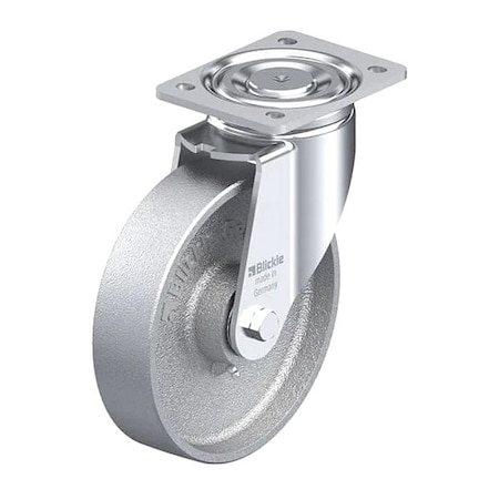 Plate Caster, Swivel, Metal, 9 5/8