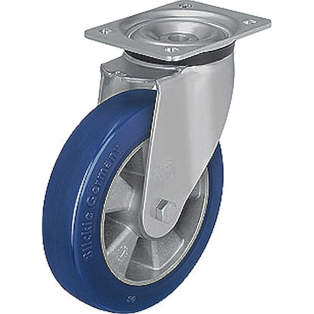 Plate Caster, Swivel, Polyurethane, 5 1/8