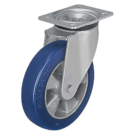 Plate Caster, Swivel, Polyurethane, 6 1/8