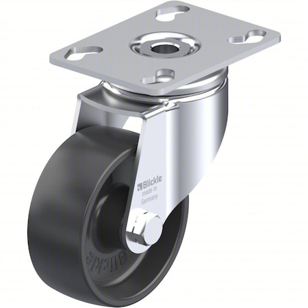 Plate Caster, Swivel, 4 3/8