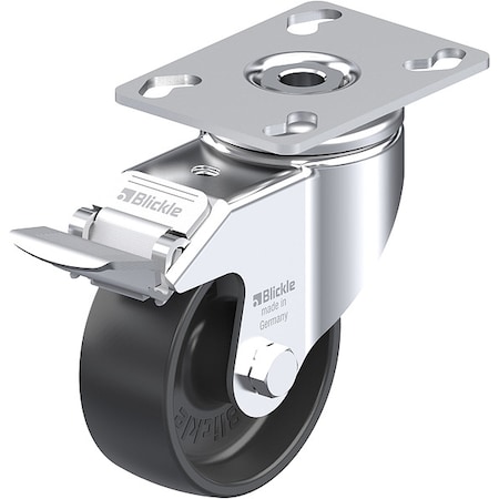 Plate Caster, Swivel, 4 3/8