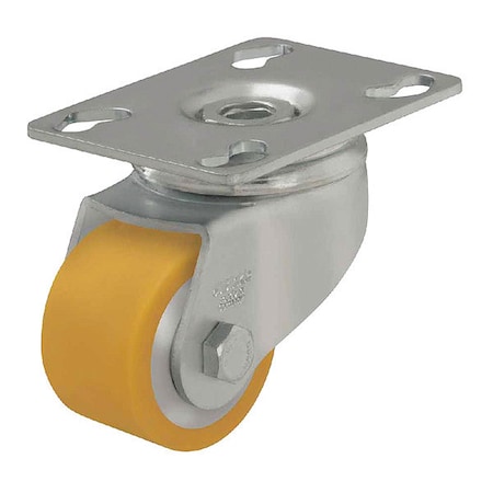 Plate Caster, Swivel, Polyurethane, 2 7/8