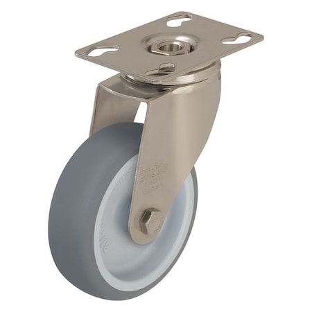 Swivel Plate Caster, Therm Rubber, 4 in., 242 lb. MPN:LKPXA-TPA 101G