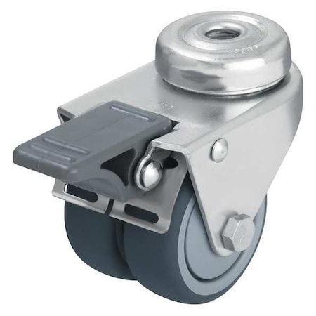Dual Wheel Caster, Swivel, Therm Rubber, 2 in, 176 lb MPN:LMDA-TPA 50KF-FI