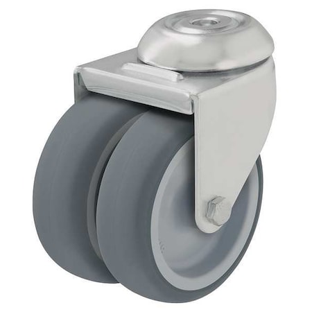 Dual Wheel Caster, Swivel, Therm Rubber, 3 in, 220 lb MPN:LMDA-TPA 75KF