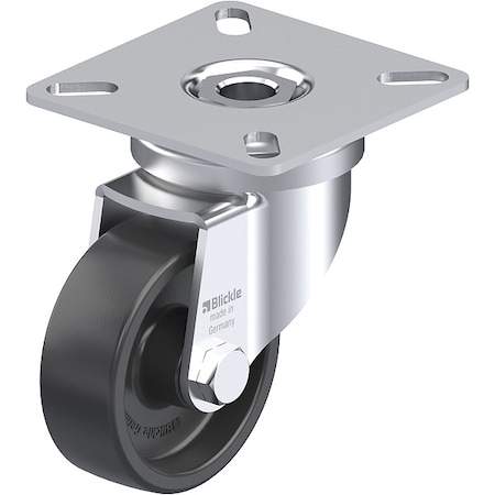 Plate Caster, Swivel, 2 13/16