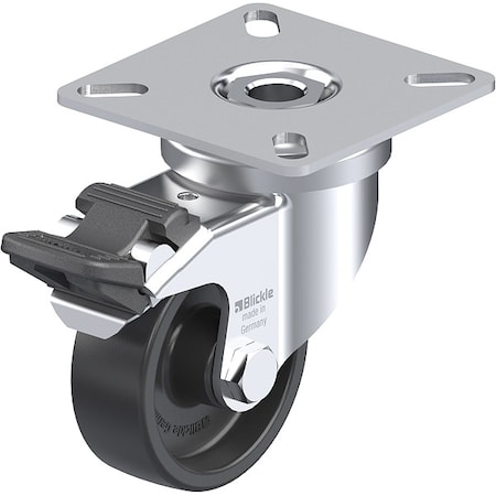 Plate Caster, Swivel, 2 13/16