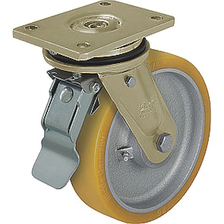 Plate Caster, Swivel, Polyurethane, 14