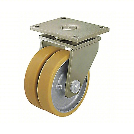 PlateCaster, Swivel, Polyurethane, 8 7/16