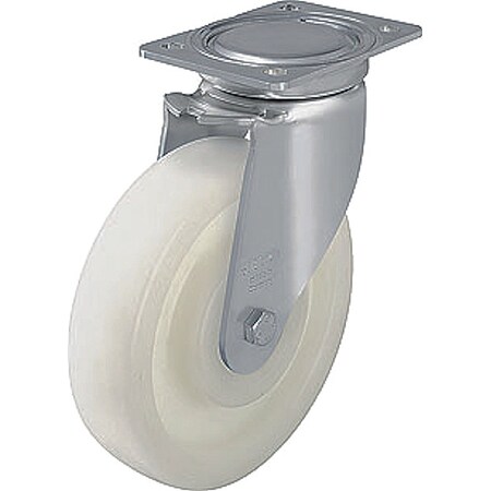 Plate Caster, Swivel, Nylon, 9 5/8