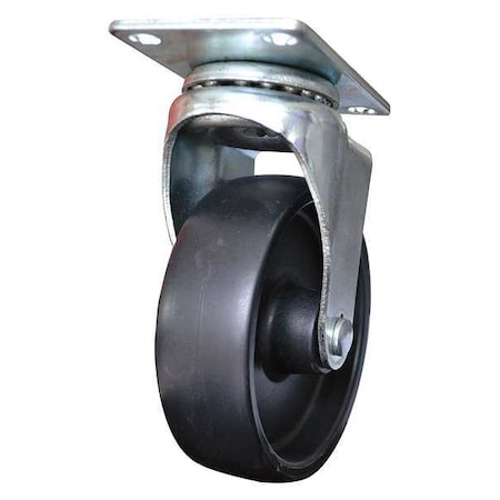 SwivelCaster, 5in, 2-1/4in, Black, Plastic MPN:MH2PLG402G
