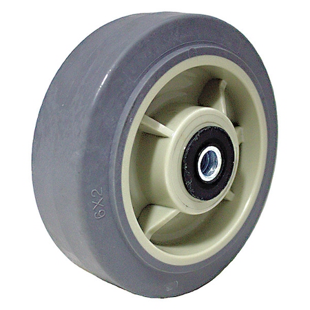 Caster Wheel, TPR, 6 in., 600 lb., Gray MPN:P-RP-060X020/050R
