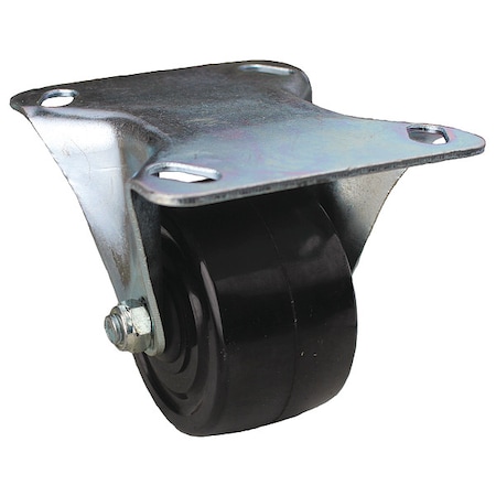 Plate Caster, Rigid, Phenolic, 3 7/8