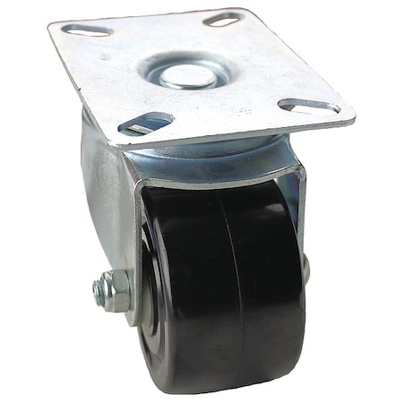 Plate Caster, Swivel, Phenolic, 3 7/8