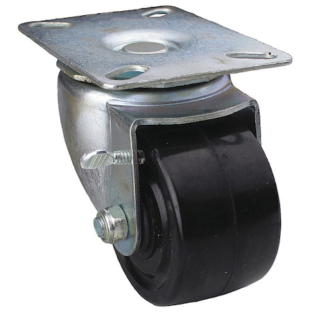 Plate Caster, Swivel, Phenolic, 3 7/8