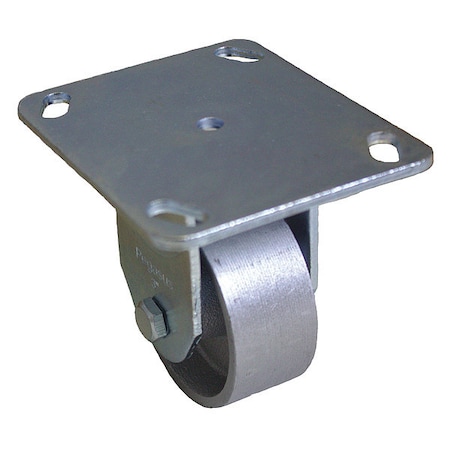NSF-Listed Plate Caster, 450 lb. Load, Silver Wheel MPN:P12R-C030R-P3