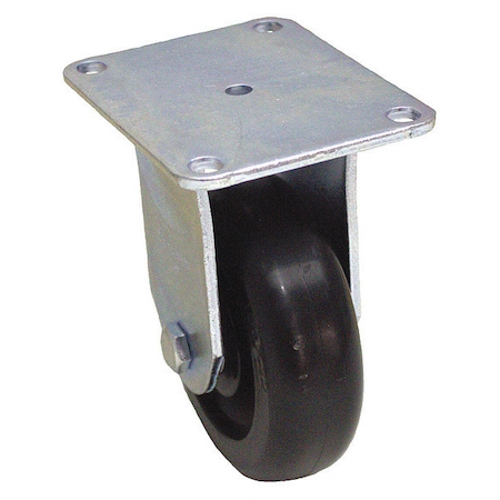 Plate Caster, Rigid, Polypropylene, 5 1/8