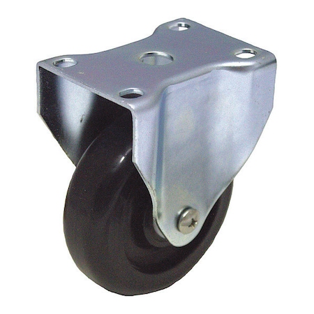 NSF-Listed Plate Caster, 275 lb. Load, Black Wheel MPN:P12R-PB040D-P2