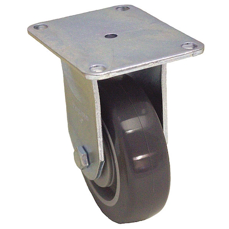 Plate Caster, Rigid, Polyurethane, 7 1/4