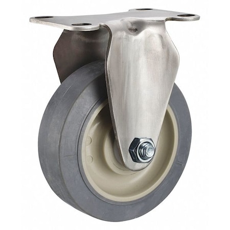 Rigid NSF-Listed Plate Caster, TPR, 3 in., 200 lb. MPN:P12RX-PRP030D-12