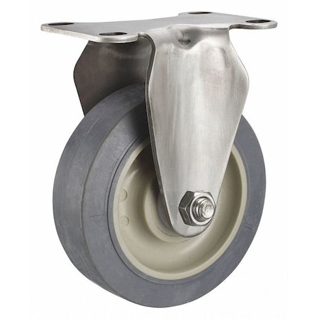 Rigid NSF-Listed Plate Caster, TPR, 4 in., 300 lb. MPN:P12RX-PRP040D-12