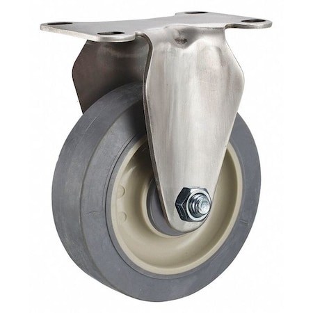 Rigid Plate Caster, TPR, 4 in., 300 lb. MPN:P12RX-RP040B-12-001