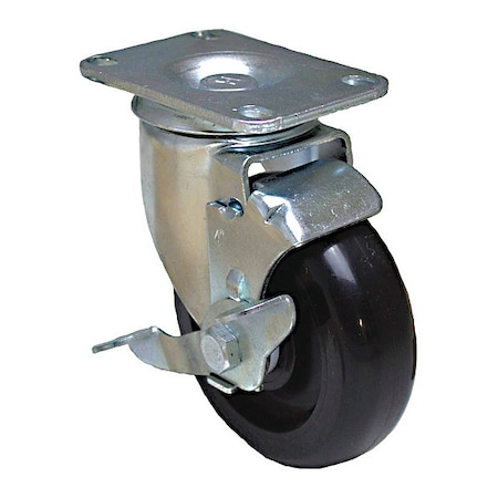 NSF-Listed Plate Caster, 275 lb. Ld Rating, Bk Wheel MPN:P12S-PB040D-P2-WB