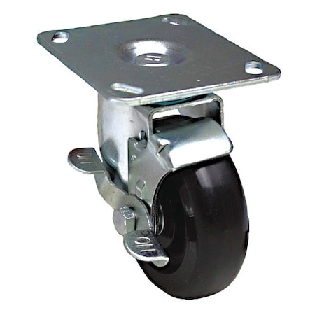 NSF-Listed Plate Caster, 250 lb. Load Rating, Swivel MPN:P12S-PB060B-P3-WB