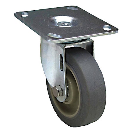 NSF-Listed Plate Caster, 325 lb. Load Rating, Swivel MPN:P12S-PRP060K-P3