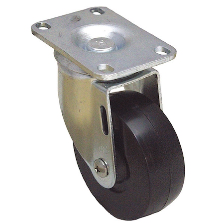 NSF-Listed Plate Caster, 175 lb. Ld Rating, Delrin MPN:P12S-R050D-12