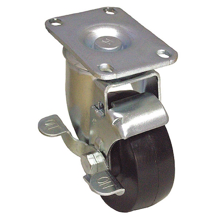Plate Caster, 175 lb. Load Rating MPN:P12S-R050D-12-WB