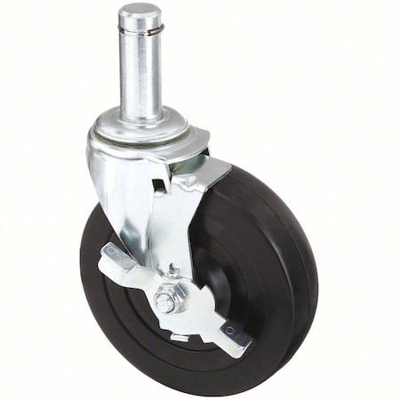Swivel Stem Caster w/Brake, 5 in., 200 lb. MPN:P12S-R050D-SG6-WB-JPB2