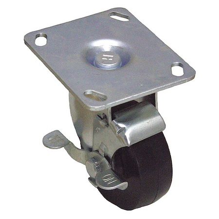 NSF-Listed Plate Caster, 325 lb. Load Rating, Swivel MPN:P12S-R060B-P3-WB