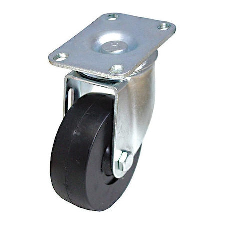 NSF-Listed Plate Caster, 325 lb. Ld Rating, Bk Wheel MPN:P12S-R060D-P2