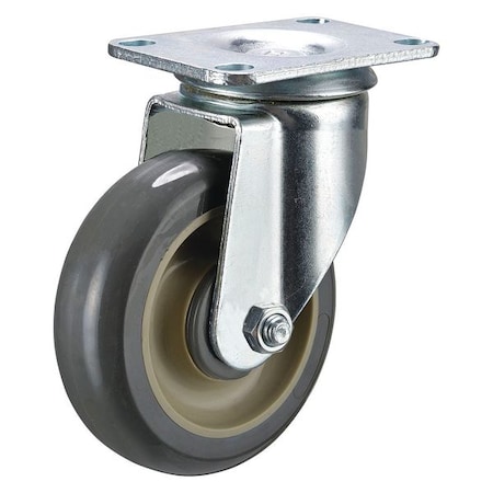 PlateCaster, Swivel, Polyurethane, 6 3/16