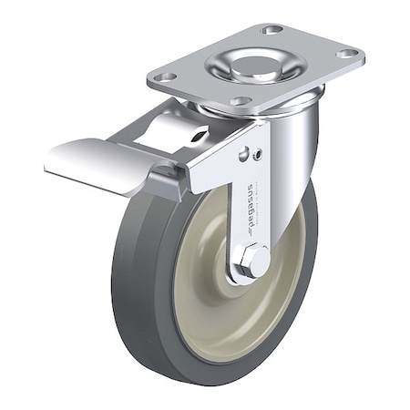 PlateCaster, Swivel, Polyurethane, 6 3/16