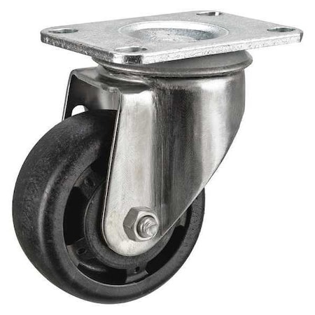 Swivel NSF-Listed Plate Caster, Glass Filled Nylon, 3-1/2in, 250lb MPN:P12SX-HNG035G-12